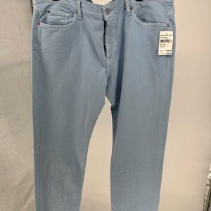 7 For All Mankind Men's Light Blue Straight Jeans